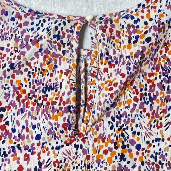 St. John’s Bay Blouse Women’s 0X Multicolor Abstract Keyhole Short Sleeve Top - Picture 9 of 14